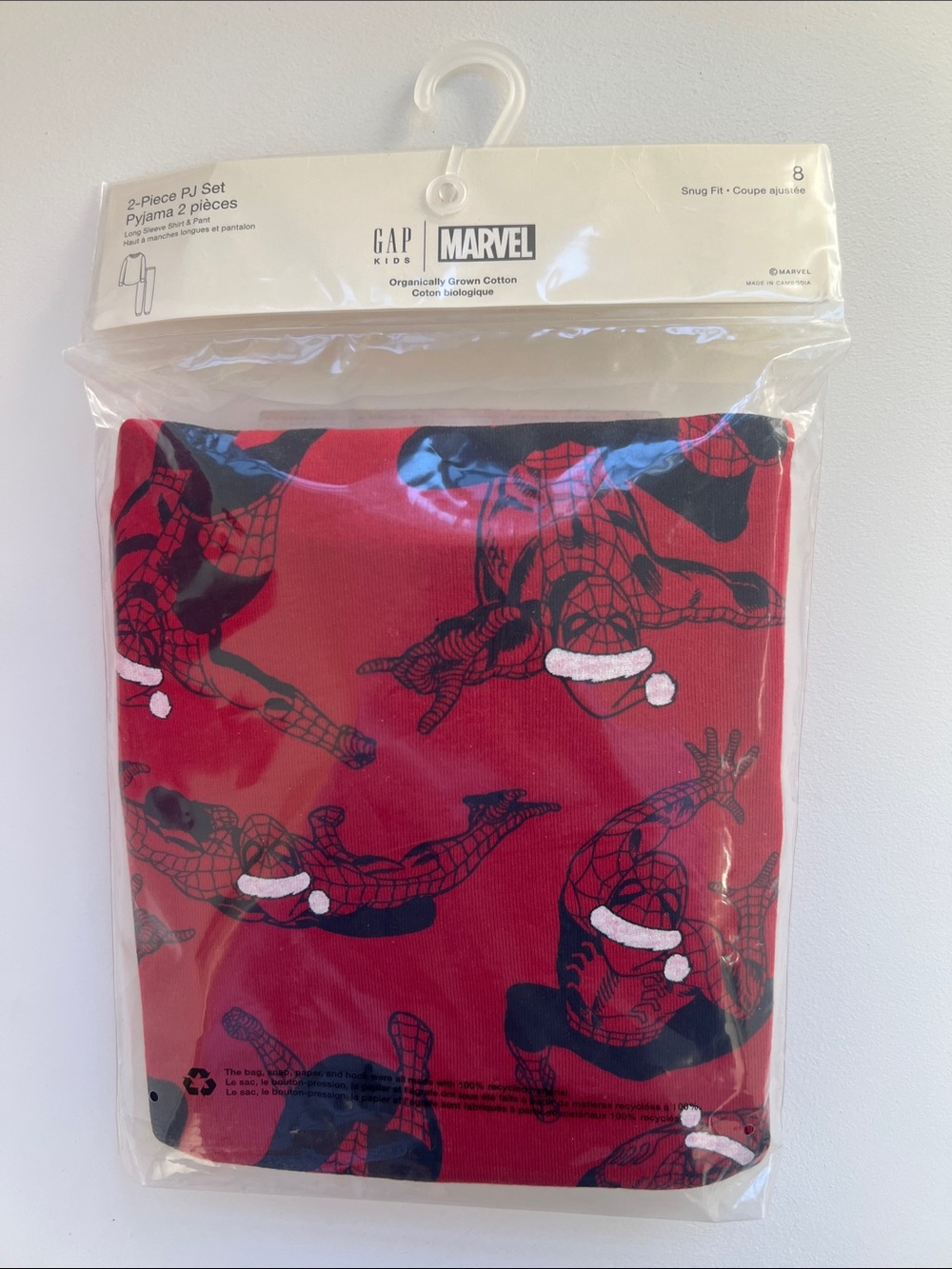 GAP Red and Navy Spider-Man Kids Pajama Set